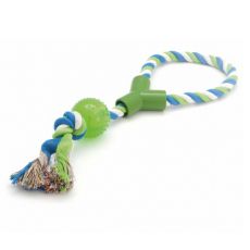 Spielzeug für Hunde - ZIBI Ball am Seil mit Schlaufe, 40 cm 