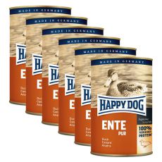 Happy Dog Pur - Ente, 6 x 400 g