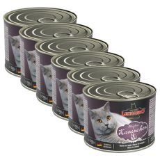 Dosenfutter für Katze Leonardo - Kaninchen 6 x 200g