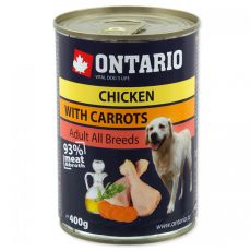 Dose ONTARIO für Hund, Huhnfleisch, Karotte und Öl- 400g