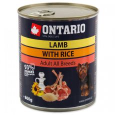 Dose ONTARIO für Hund, Lammfleisch, Reis und Öl - 800g