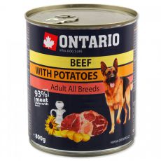 Dose ONTARIO für Hund, Rindfleisch, Kartoffeln und Öl - 800g