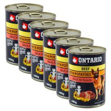 Dose ONTARIO für Hunde mit Rind, Kartoffeln und Öl - 400g