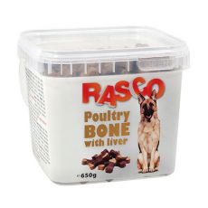 Hundesnack RASCO - Geflügelknochen mit Leber, 650g