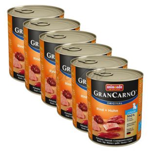 Dose GranCarno Fleisch Junior Rind + Huhn - 6 x 800g