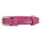 Flaches Lederhalsband pink 21 - 29cm, 12mm
