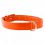 Flaches Lederhalsband orange 27 - 36cm, 15mm