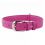 Flaches Lederhalsband pink 46 - 60cm, 35mm