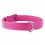 Flaches Lederhalsband pink 46 - 60cm, 35mm