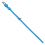 Flaches Lederhalsband blau 46 - 60cm, 35mm