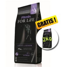 Fitmin FOR LIFE Light & Senior 15+2 kg GRATIS 