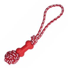 TPR Zerrspielzeug für Hunde, Knochen - rot, 40cm