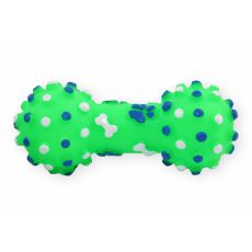 Hundespielzeug - Hantel mit Stimme, grün 10,5cm