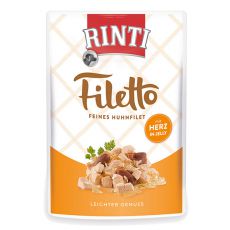 Beutel RINTI Filetto Huhn+ Hühnerherzen, 100g