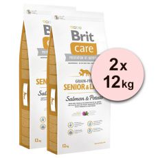 Brit Care Grain Free Senior Light Salmon & Potato 2 x 12kg