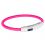 Leuchtendes LED Halsband XS-S, pink 35 cm