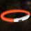 Leuchtendes LED Halsband M-L, orange 45 cm