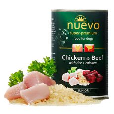 Feuchtnahrung NUEVO DOG Junior Chicken & Beef 400 g