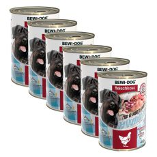 New BEWI DOG Feuchtnahrung – Geflügelherzen 6 x 400 g