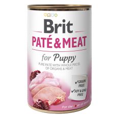 Feuchtnahrung Brit Paté & Meat PUPPY, 400 g