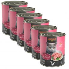 Feuchtnahrung für Katzen Leonardo, Geflügel 6 x 800 g