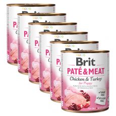 Feuchtnahrung Brit Paté & Meat PUPPY 6 x 800 g