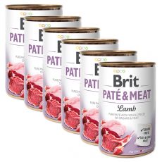 Feuchtnahrung Brit Paté & Meat Lamb 6 x 400 g