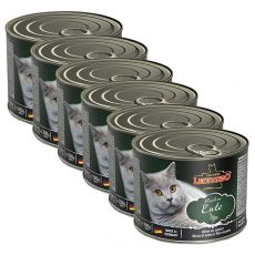 Feuchtnahrung für Katzen Leonardo, Ente 6 x 200 g
