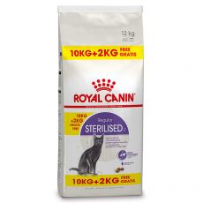 Royal Canin STERILISED 10 kg + 2 kg GRATIS