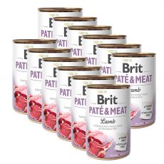 Feuchtnahrung Brit Paté & Meat Lamb, 12 x 400 g