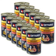 Dose ONTARIO  für Hund, Lammfleisch, Reis und Öl- 12 x 400g