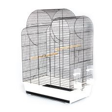 Käfig für Papageien ELIZA - schwarz - 54 x 34 x 75 cm