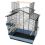 Käfig für Papageien IZA III - schwarz - 58,5 x 38 x 65 cm