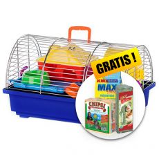 Hamsterkäfig - GRIM I ZINC mit Kunststoffaustattung + GESCHENK