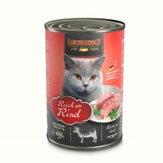 Nassfutter für Katzen Leonardo, Rind 400 g