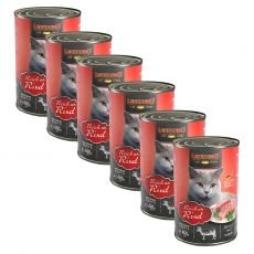 Nassfutter für Katzen Leonardo, Rind 6 x 400 g