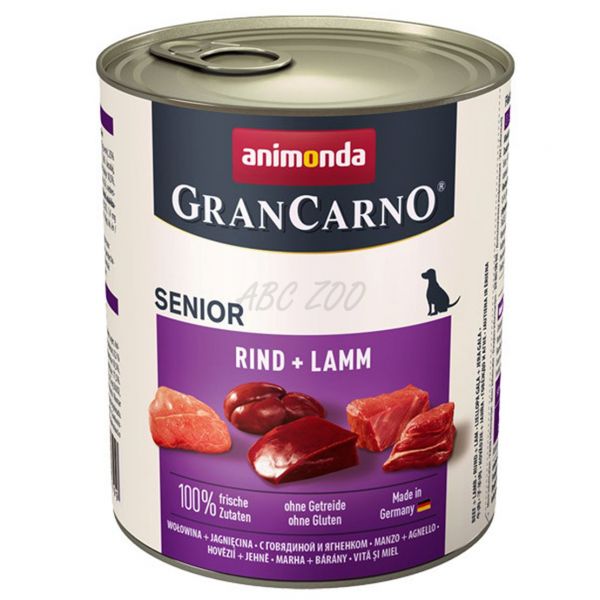 Nassfutter GranCarno Original Senior Rind + Lamm - 6 x 800g