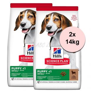 Hill's Science Plan Canine Puppy Medium Lamb & Rice 2 x 14 kg